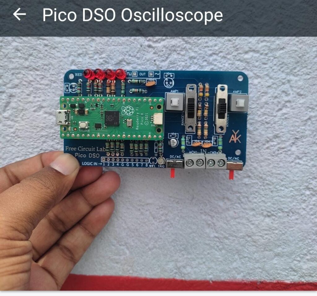 free circuit lab projects Pico DSO Oscilloscope